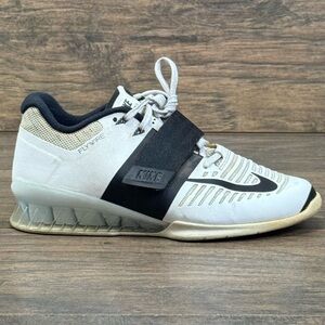 Nike Weightlifting Shoes Womens 6 White Romaleos 3 Training Athletic 878557-100